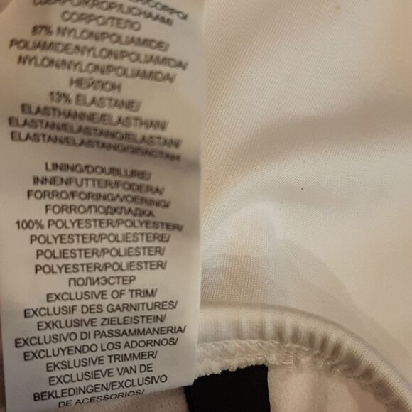 Kenneth Cole White Bikini Bottoms with Gold Hardware - Picture 6 of 8